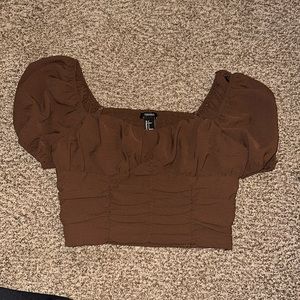 Forever 21 Ruched Crop Top